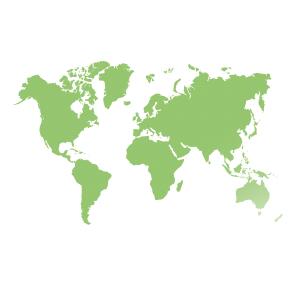 LIME GREEN WORLD MAP